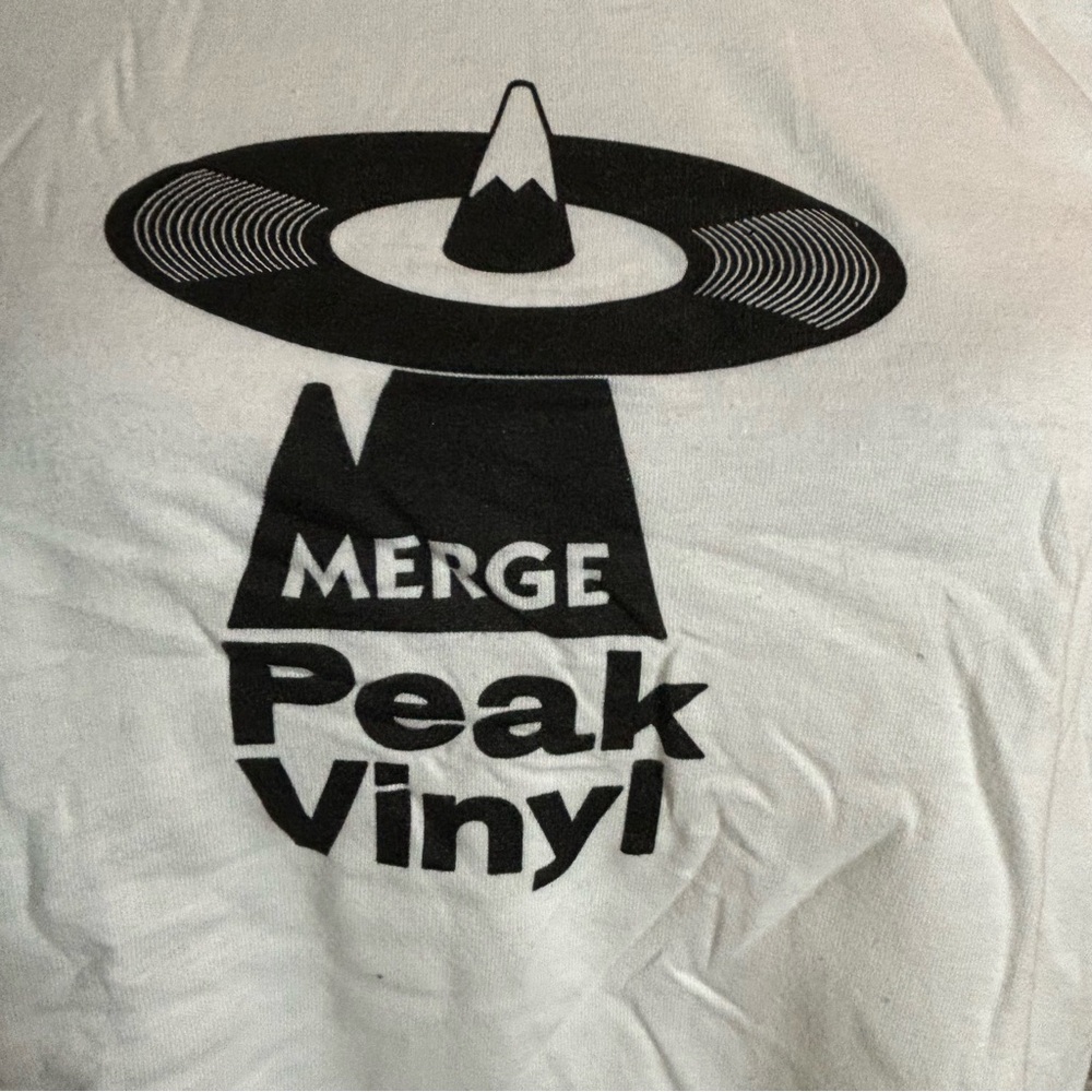 Merge Records Peak Vinyl White Cotton T Shirt Size Large View 2